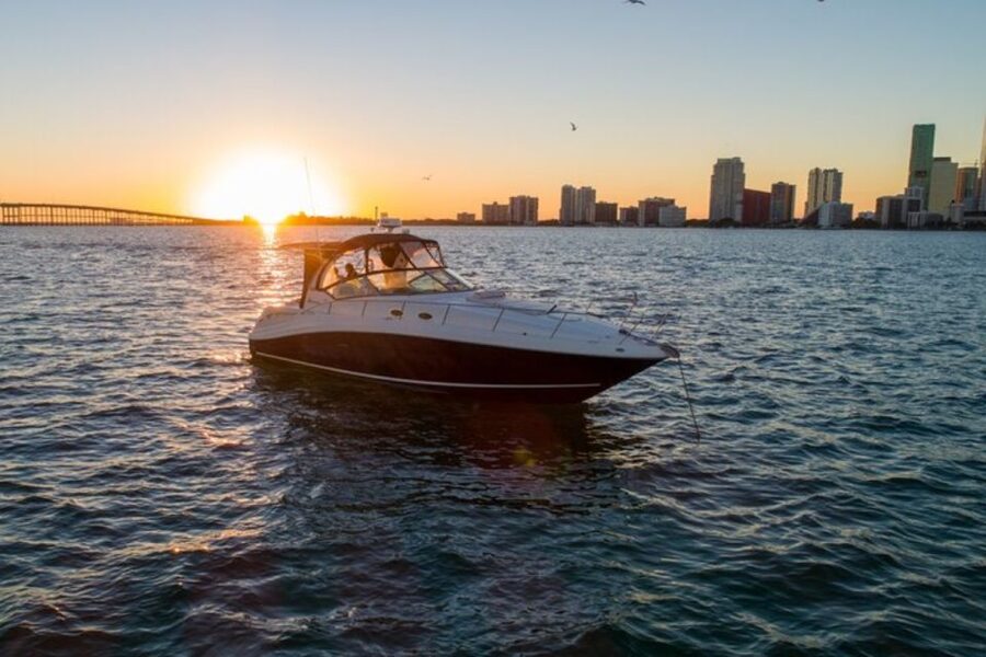 Miami: Private Yacht Cruise with Champagne - Passing Miami’s port and the cruise ships