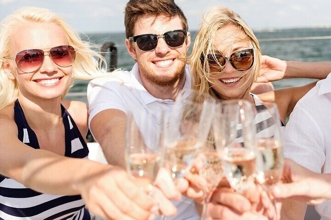 Miami Sunset Champagne Cruise with Skyline Views - The Venetian Islands at golden hour