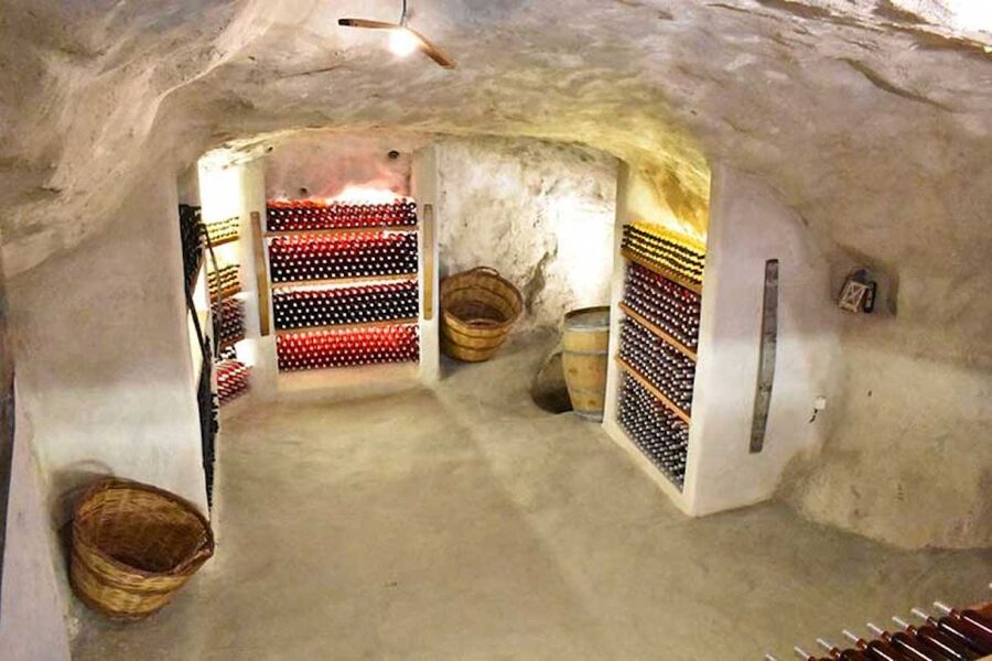 Milos Island: Kostantakis Winery Wine Tasting Experience - The cave cellar is the visual highlight