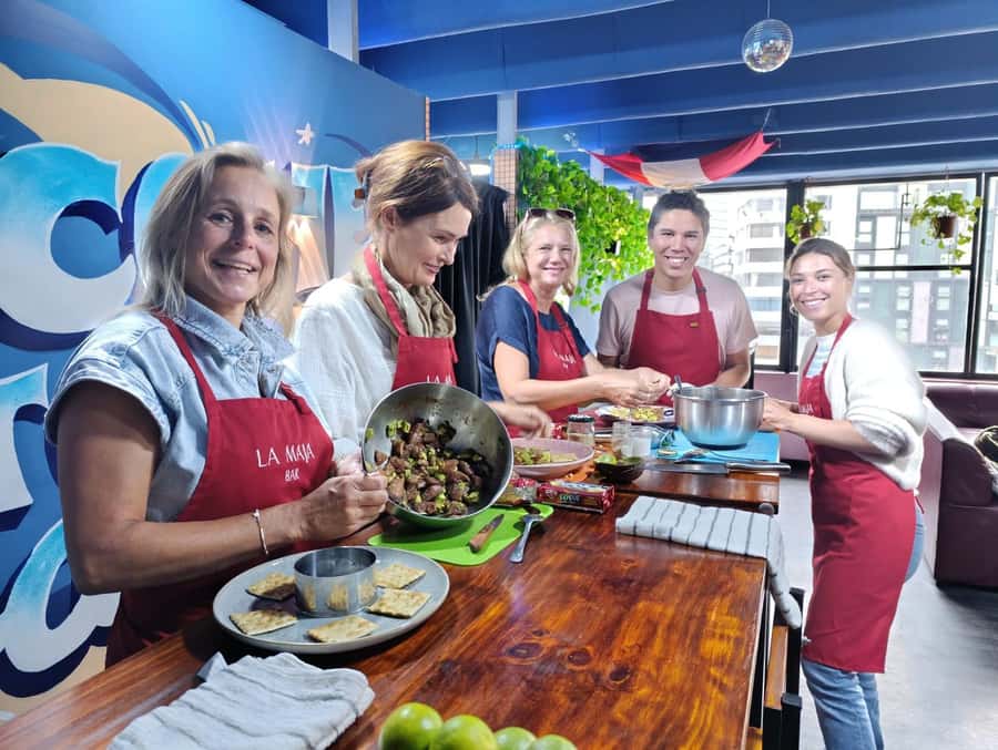 Miraflores: Amazing Peruvian Cooking Class Ceviche Seafood and Pisco Sour - Exotic fruit and ten infused piscos