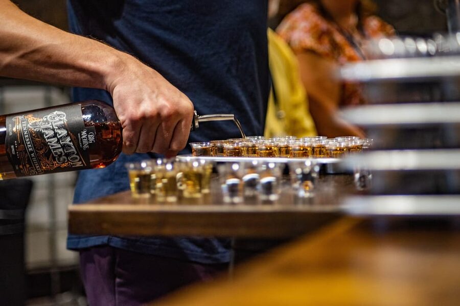 Nashville's Speakeasy Secrets: True Crime Tasting Pub Crawl - The walk into Printer’s Alley and the first bar