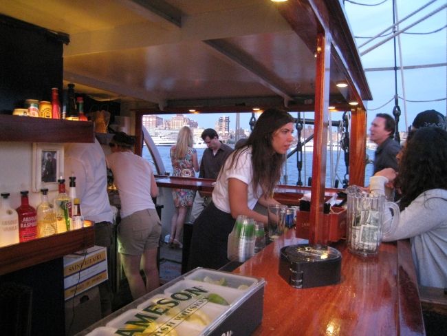 NYC: Statue of Liberty Day Sail with Onboard Bar - The Brooklyn Bridge becomes a moving photograph