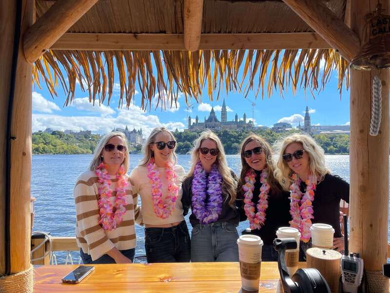 Ottawa: Floating Tiki Bar Cruise on the Ottawa River - Meeting at the Ottawa Locks beside Parliament Hill