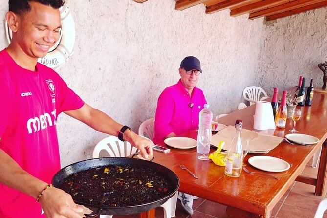 Paella Class, Winery & Bike Ride - Free Hotel Pickup from Sitges - Caves Romagosa Torne and one glass of cava