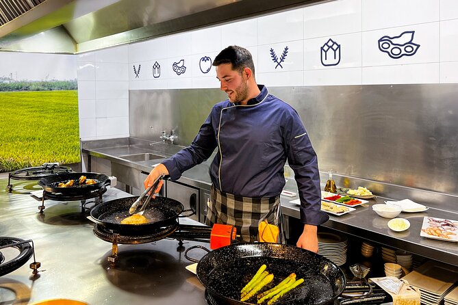 Paella Cooking Class, Wine Tasting & Central Market in Valencia - The kitchen turns ingredients into a lesson