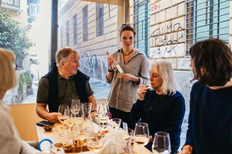Palermo: Wine Tasting with Snacks at Bottega Monteleone - White wine, regional grapes, and the value of explanation