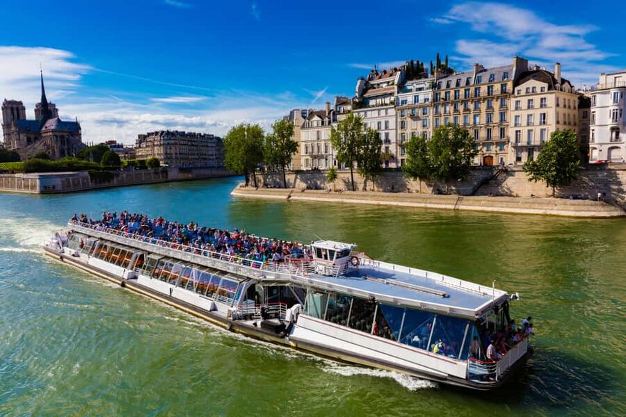 Paris : Scenic Cruise on the Seine River with Champagne - The upper deck or the main deck