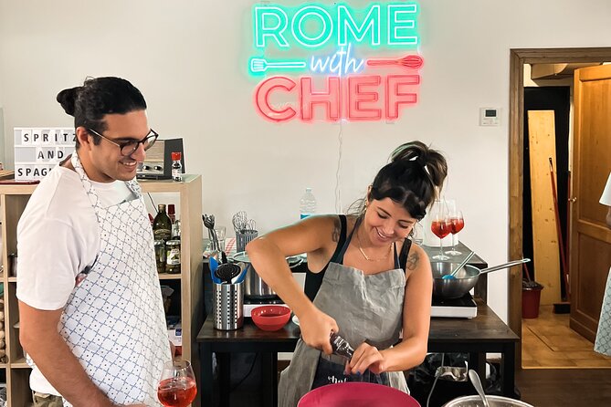 Pasta Cooking Class Near the Colosseum with 3 Spritz Cocktails - Hugo and Limoncello keep the class moving