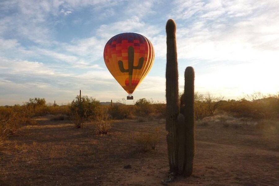 Phoenix: Hot Air Balloon Ride with Champagne and Catering - The ride back and the value of $234