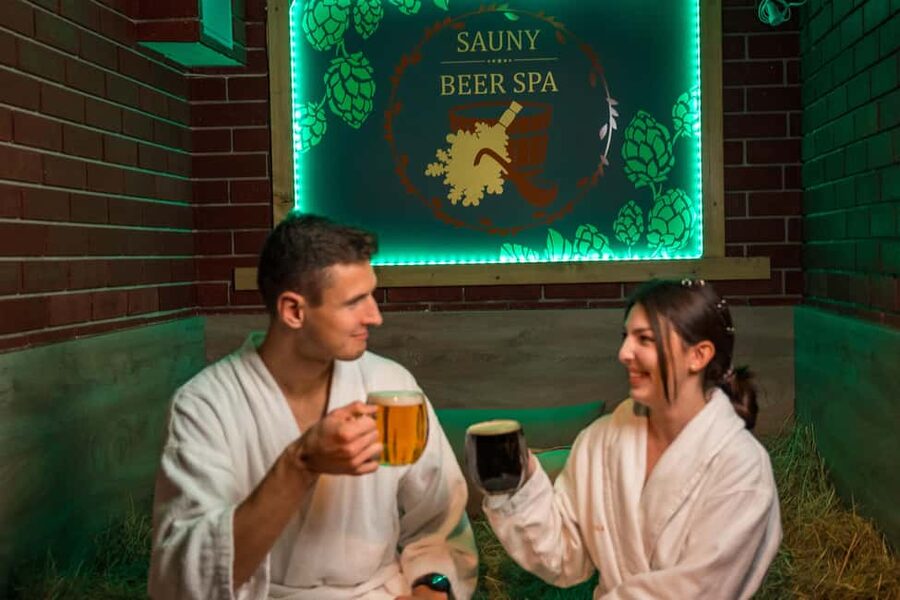 Prague: Beer Spa Experience with Unlimited Beer and Sauna - A beer bath instead of a standard Prague spa