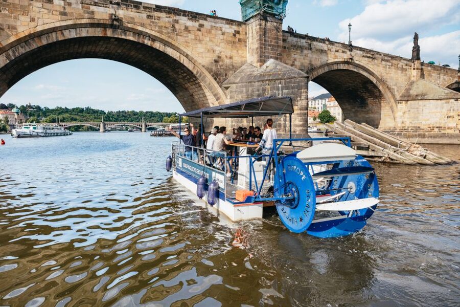 Prague: Swimming Beer Bike on A Cycle Boat - Meeting at U Bukanyra