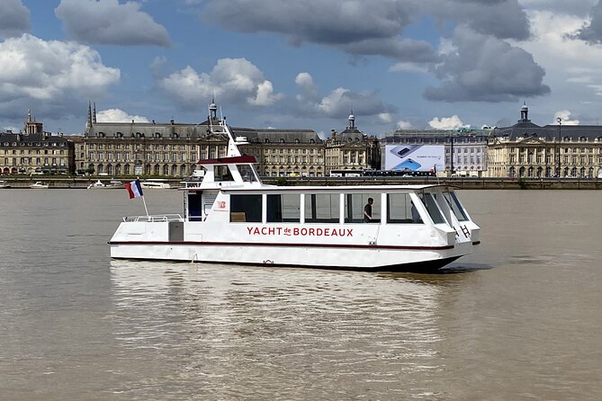 Prestige Commented Cruise glass of wine and Canelé in Bordeaux - Under the Aquitaine Bridge