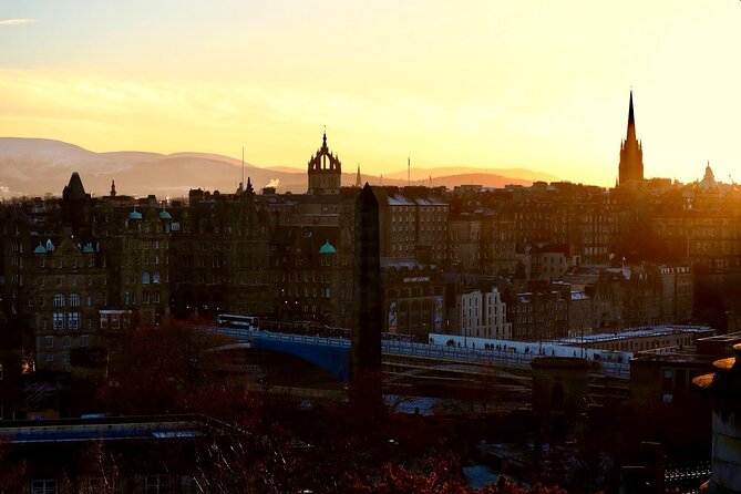 Private Food Tour of Edinburgh with Haggis, Scotch & More - Edinburgh Castle and the first city views