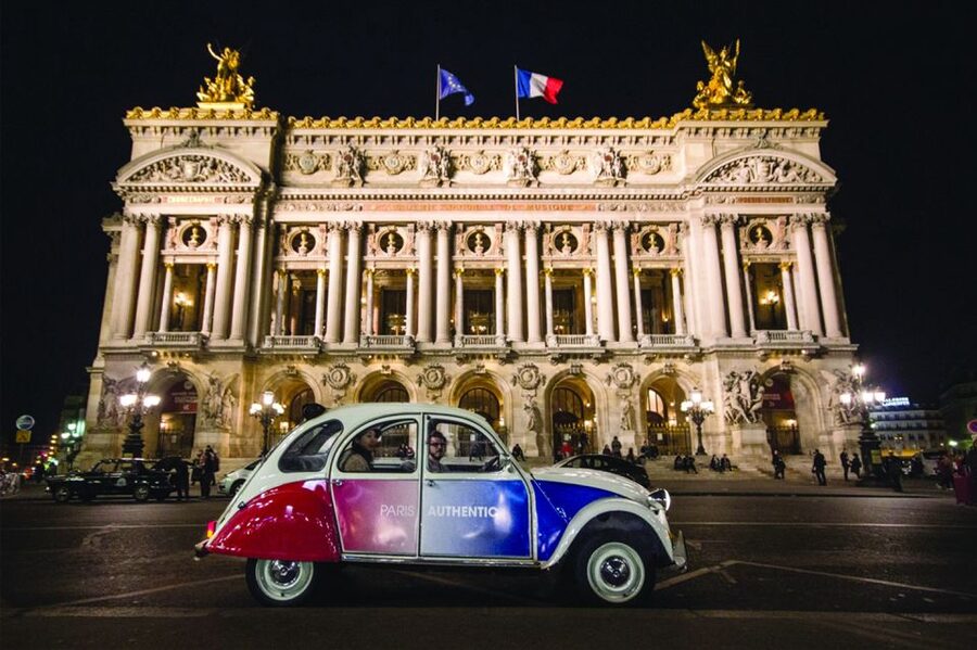 Private tour of Paris by Night with Champagne - Paris after dark in a classic Citroen 2CV