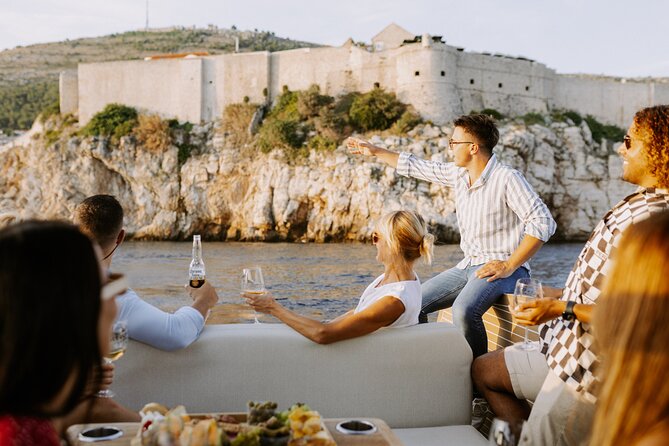 Prosecco & Sunsets: Private Dubrovnik Cruise - Sunset offshore with Croatian sparkling wine