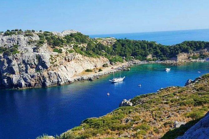 Rhodes Exclusive Swim Cruise Cocktail Open bar & Gourmet Buffet - Anthony Quinn Bay is the star swim stop