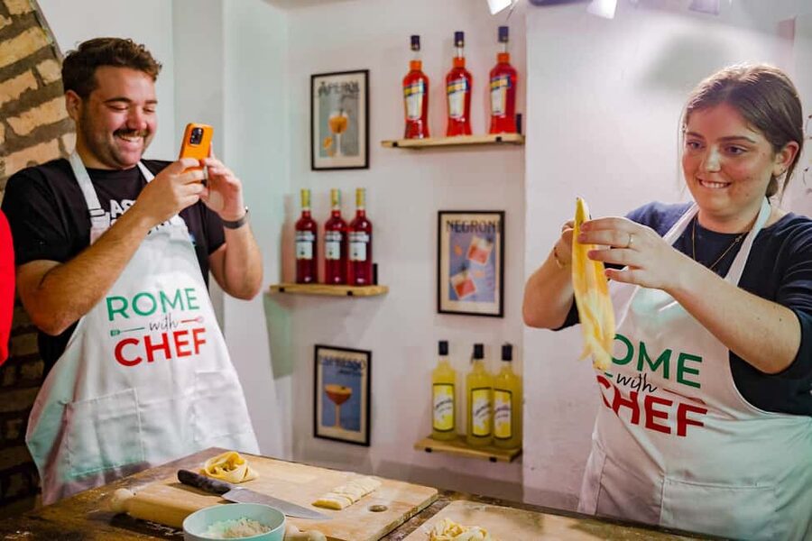 Rome Cooking Class: Make Pasta and 3 Spritz Cocktails - The meal is the payoff