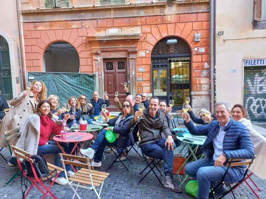 Rome: Guided Food Tasting Tour in Trastevere - Via della Pace and the first tasting