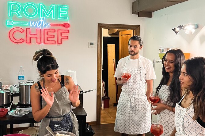 Rome Tipsy Cooking Class: Make Pasta and Mix 3 Spritz Cocktails - A Social Class, Not Just a Cooking Demo