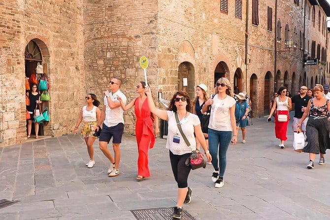 San Gimignano, Siena, Monteriggioni, Chianti Day Trip with Lunch & Wine Tasting - Coach size, language, and group feel