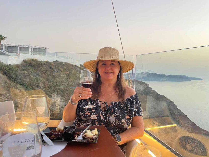 Santorini: Small-Group Sunset Wine Tour with Santo Winery - The food pairing: useful, but not dinner