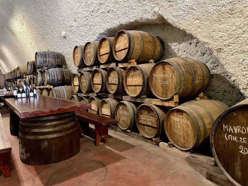 Santorini: Wine Tasting Tour with Snacks - Gaia, Gavalas, Anhydrous, or Sigalas