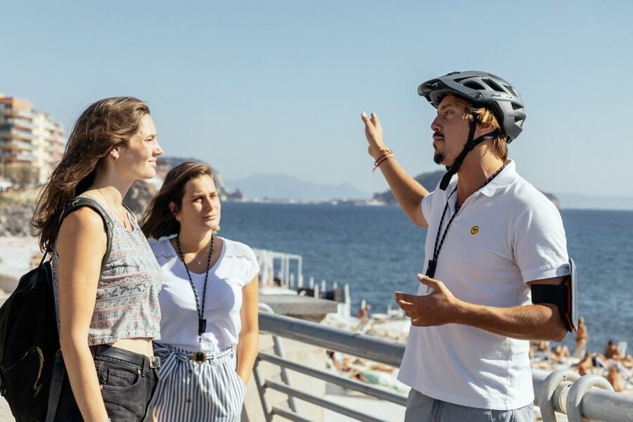 Scenic E-Bike Ride with Vineyard Wine & Meal - Seafront riding and the reality of Naples traffic
