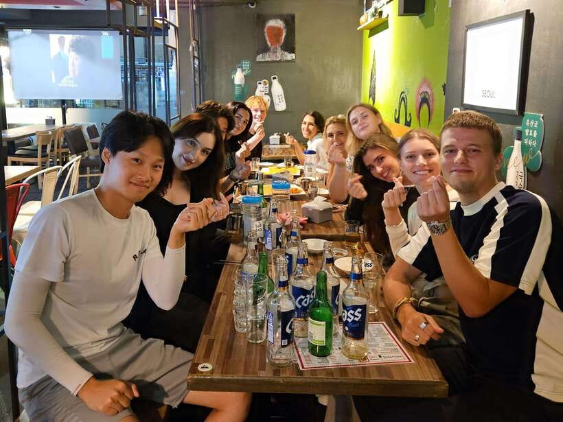 Seoul: Korean Drinking Games Night (non-drinkers welcome) - Inside the local bar: games, drinks, and a kimchi pancake
