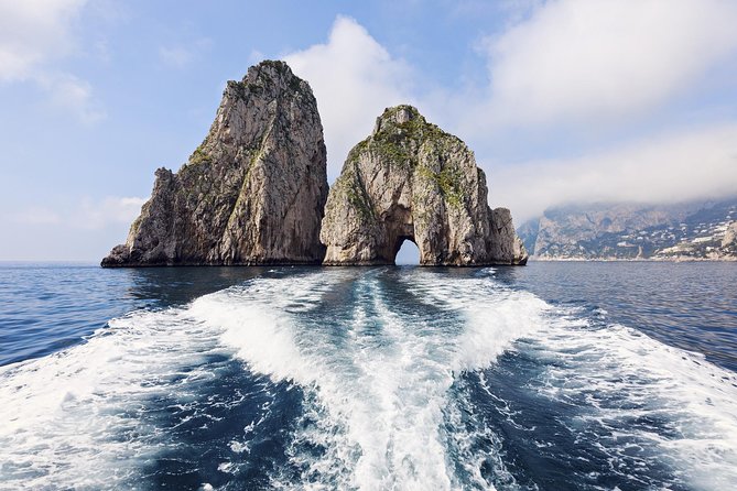 Small Group Capri Island Boat Ride with Swimming and Limoncello - White Grotto and the first coastal views