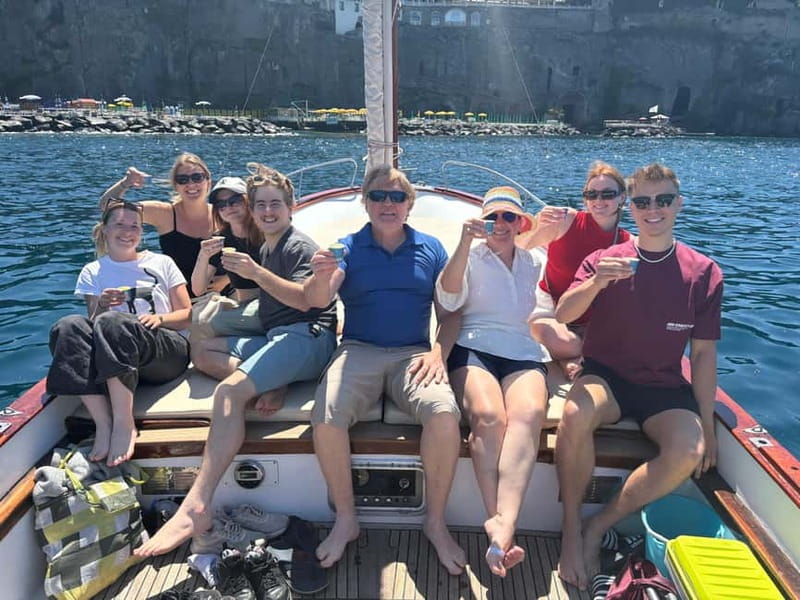 Sorrento: Boat Coastal Cruise with Swim and Limoncello - Leaving Marina Grande, Sorrento’s old harbor