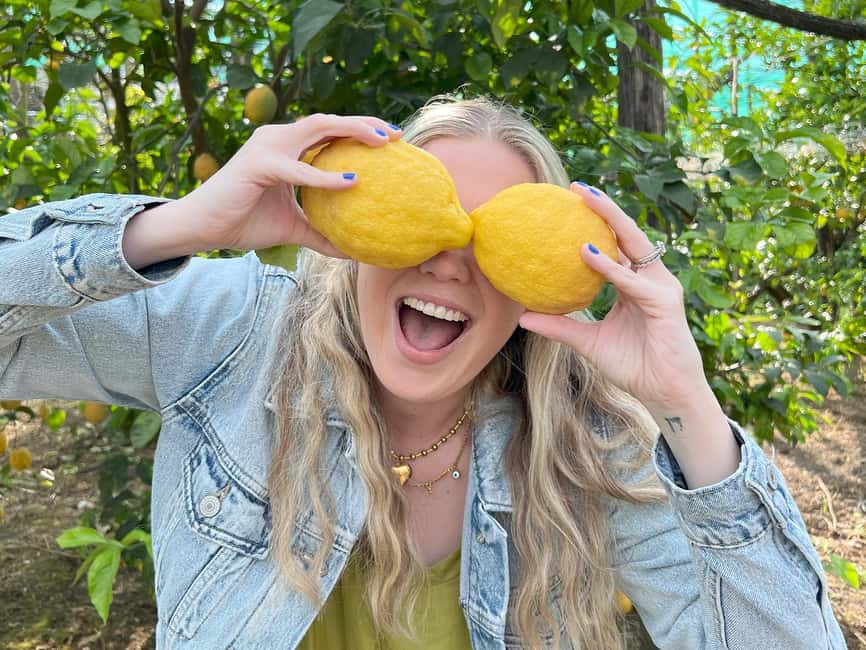 Sorrento: Lemon Picking Tour with Limoncello Tasting - Cutting and carrying your own Sorrento lemons