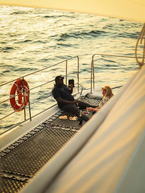 Sunny Beach: Sunset Catamaran Cruise with Dinner & Prosecco - Sailing around Old Nessebar before sunset
