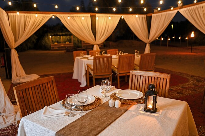 VIP Dubai Sunset Desert Safari: Camel Ride, BBQ, Unlimited Spirit - Sunset with date juice and camel milk chocolate
